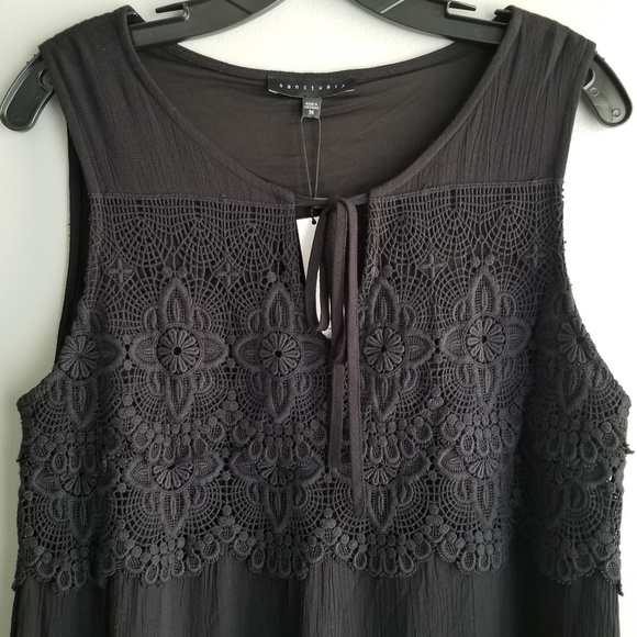 *NWT*SANCTUARY Black Lace Sleeveless Dress Size M - Picture 2 of 7